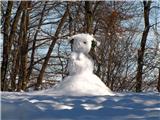 snežak pod vrhom